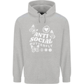 Antisocial Butterfly Funny Childrens Kids Hoodie Sports Grey
