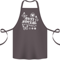 Antisocial Butterfly Funny Cotton Apron 100% Organic Dark Grey
