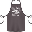 Antisocial Butterfly Funny Cotton Apron 100% Organic Dark Grey