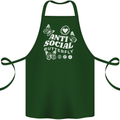 Antisocial Butterfly Funny Cotton Apron 100% Organic Forest Green