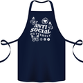 Antisocial Butterfly Funny Cotton Apron 100% Organic Navy Blue