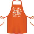 Antisocial Butterfly Funny Cotton Apron 100% Organic Orange