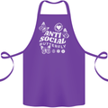 Antisocial Butterfly Funny Cotton Apron 100% Organic Purple