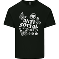 Antisocial Butterfly Funny Kids T-Shirt Childrens Black