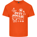 Antisocial Butterfly Funny Kids T-Shirt Childrens Orange
