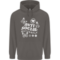 Antisocial Butterfly Funny Mens 80% Cotton Hoodie Charcoal