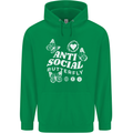 Antisocial Butterfly Funny Mens 80% Cotton Hoodie Irish Green