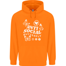 Antisocial Butterfly Funny Mens 80% Cotton Hoodie Orange