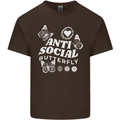 Antisocial Butterfly Funny Mens Cotton T-Shirt Tee Top Dark Chocolate