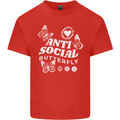Antisocial Butterfly Funny Mens Cotton T-Shirt Tee Top Red