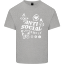 Antisocial Butterfly Funny Mens Cotton T-Shirt Tee Top Sports Grey