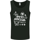 Antisocial Butterfly Funny Mens Vest Tank Top Black