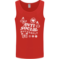 Antisocial Butterfly Funny Mens Vest Tank Top Red
