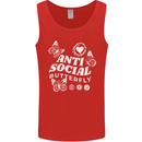 Antisocial Butterfly Funny Mens Vest Tank Top Red
