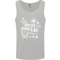 Antisocial Butterfly Funny Mens Vest Tank Top Sports Grey