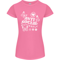 Antisocial Butterfly Funny Womens Petite Cut T-Shirt Azalea