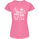 Antisocial Butterfly Funny Womens Petite Cut T-Shirt Azalea