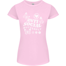 Antisocial Butterfly Funny Womens Petite Cut T-Shirt Light Pink