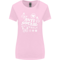 Antisocial Butterfly Funny Womens Wider Cut T-Shirt Light Pink
