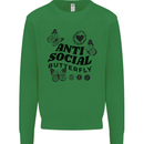 Antisocial Butterfly Kids Sweatshirt Jumper Irish Green