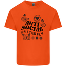 Antisocial Butterfly Kids T-Shirt Childrens Orange