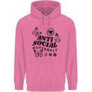 Antisocial Butterfly Mens 80% Cotton Hoodie Azelea