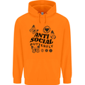 Antisocial Butterfly Mens 80% Cotton Hoodie Orange