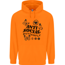 Antisocial Butterfly Mens 80% Cotton Hoodie Orange
