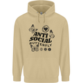 Antisocial Butterfly Mens 80% Cotton Hoodie Sand