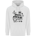 Antisocial Butterfly Mens 80% Cotton Hoodie White