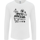 Antisocial Butterfly Mens Long Sleeve T-Shirt White
