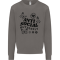 Antisocial Butterfly Mens Sweatshirt Jumper Charcoal