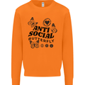 Antisocial Butterfly Mens Sweatshirt Jumper Orange