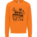Antisocial Butterfly Mens Sweatshirt Jumper Orange