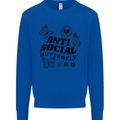 Antisocial Butterfly Mens Sweatshirt Jumper Royal Blue