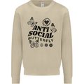 Antisocial Butterfly Mens Sweatshirt Jumper Sand