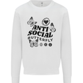 Antisocial Butterfly Mens Sweatshirt Jumper White