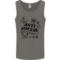 Antisocial Butterfly Mens Vest Tank Top Charcoal