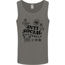 Antisocial Butterfly Mens Vest Tank Top Charcoal