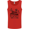 Antisocial Butterfly Mens Vest Tank Top Red