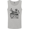 Antisocial Butterfly Mens Vest Tank Top Sports Grey