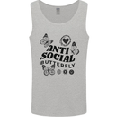 Antisocial Butterfly Mens Vest Tank Top Sports Grey