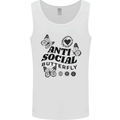 Antisocial Butterfly Mens Vest Tank Top White