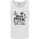 Antisocial Butterfly Mens Vest Tank Top White