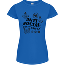 Antisocial Butterfly Womens Petite Cut T-Shirt Royal Blue