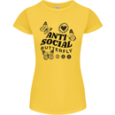 Antisocial Butterfly Womens Petite Cut T-Shirt Yellow