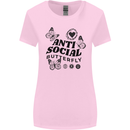 Antisocial Butterfly Womens Wider Cut T-Shirt Light Pink