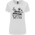 Antisocial Butterfly Womens Wider Cut T-Shirt White