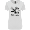 Antisocial Butterfly Womens Wider Cut T-Shirt White