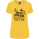 Antisocial Butterfly Womens Wider Cut T-Shirt Yellow